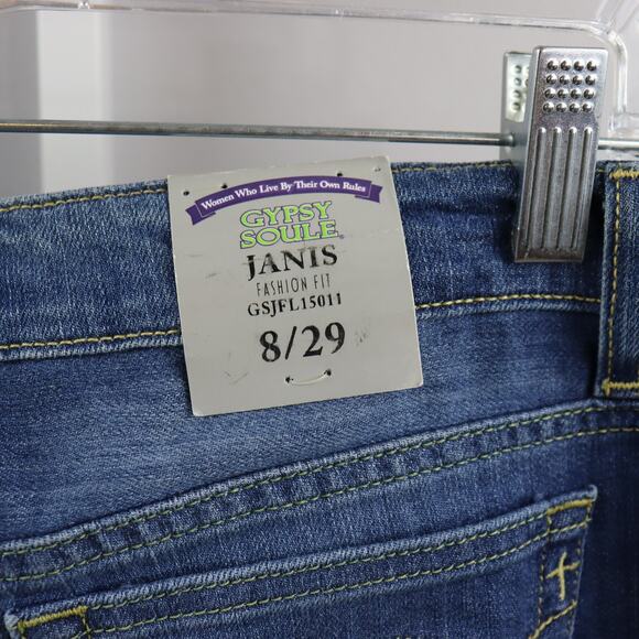 Gypsy Soule Janis Embroidered Stretch Jeans Size 8/29 NWT - Picture 5 of 6